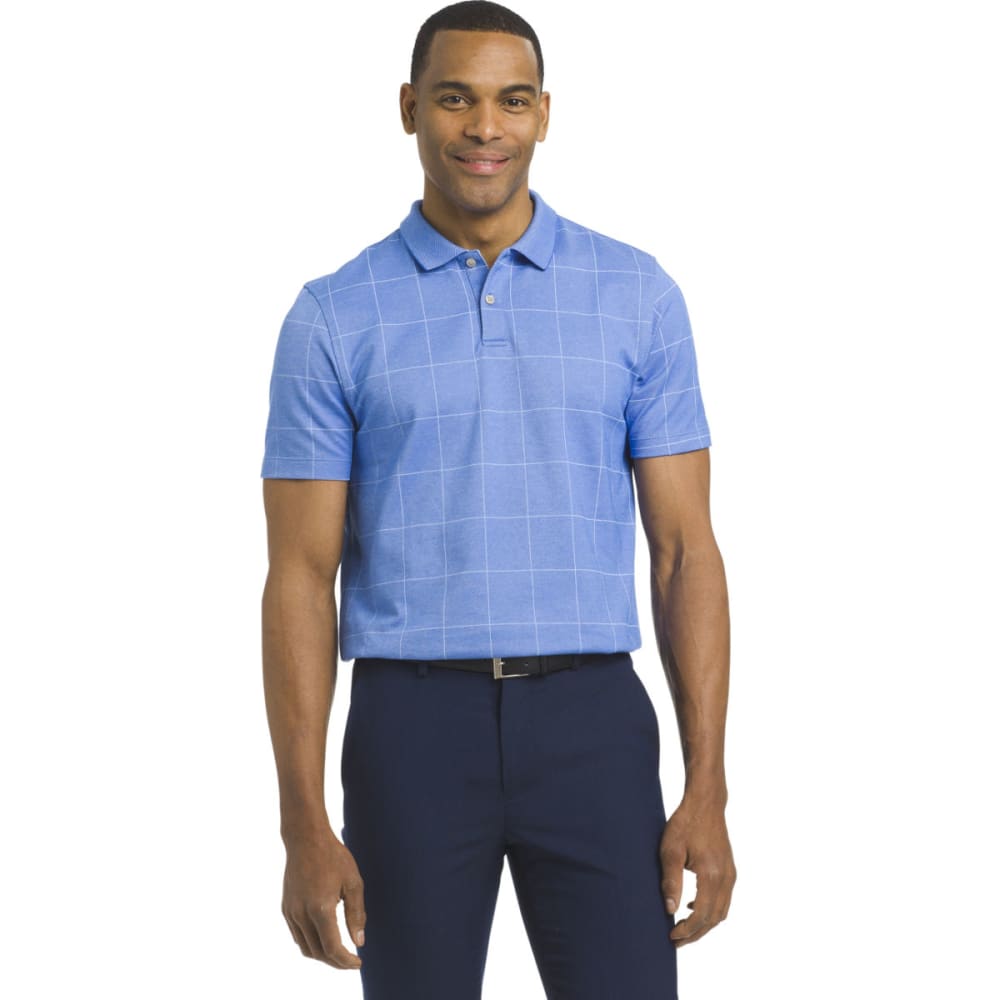 VAN HEUSEN Men's Flex Print Windowpane Short-Sleeve Polo Shirt - Bob’s ...