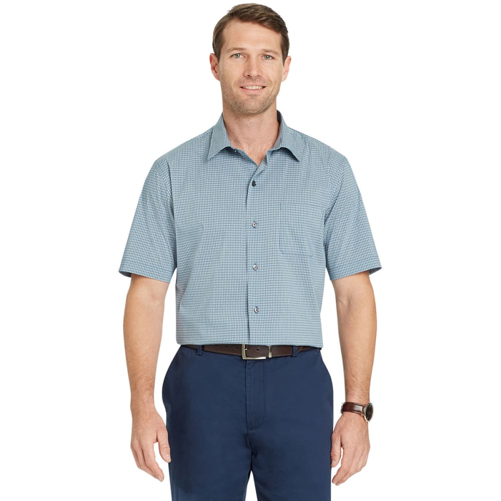 VAN HEUSEN Men's Flex Small Check Short-Sleeve Shirt - Bob’s Stores