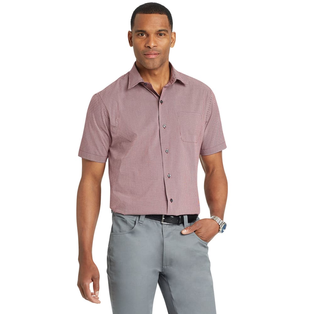 VAN HEUSEN Men's Flex Small Check Short-Sleeve Shirt - Bob’s Stores