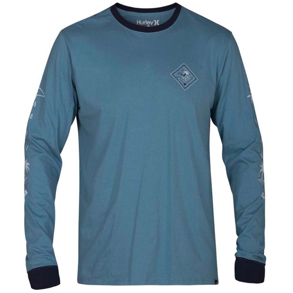 HURLEY Guys' Palm Reader Long-Sleeve Tee S