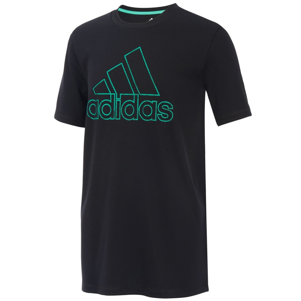 ADIDAS Little Boys' Pattern Fill Logo Short-Sleeve Tee 4