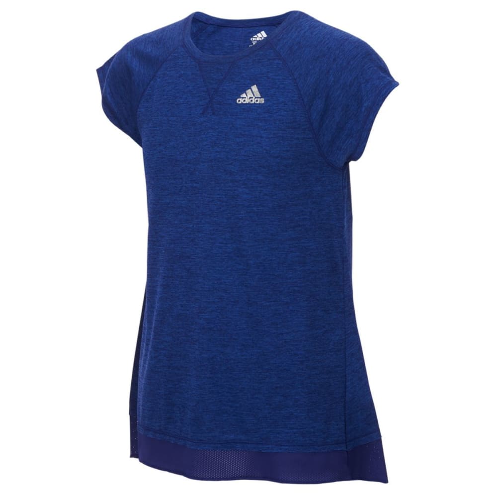 ADIDAS Girls' Melange Short-Sleeve Performance Top 4