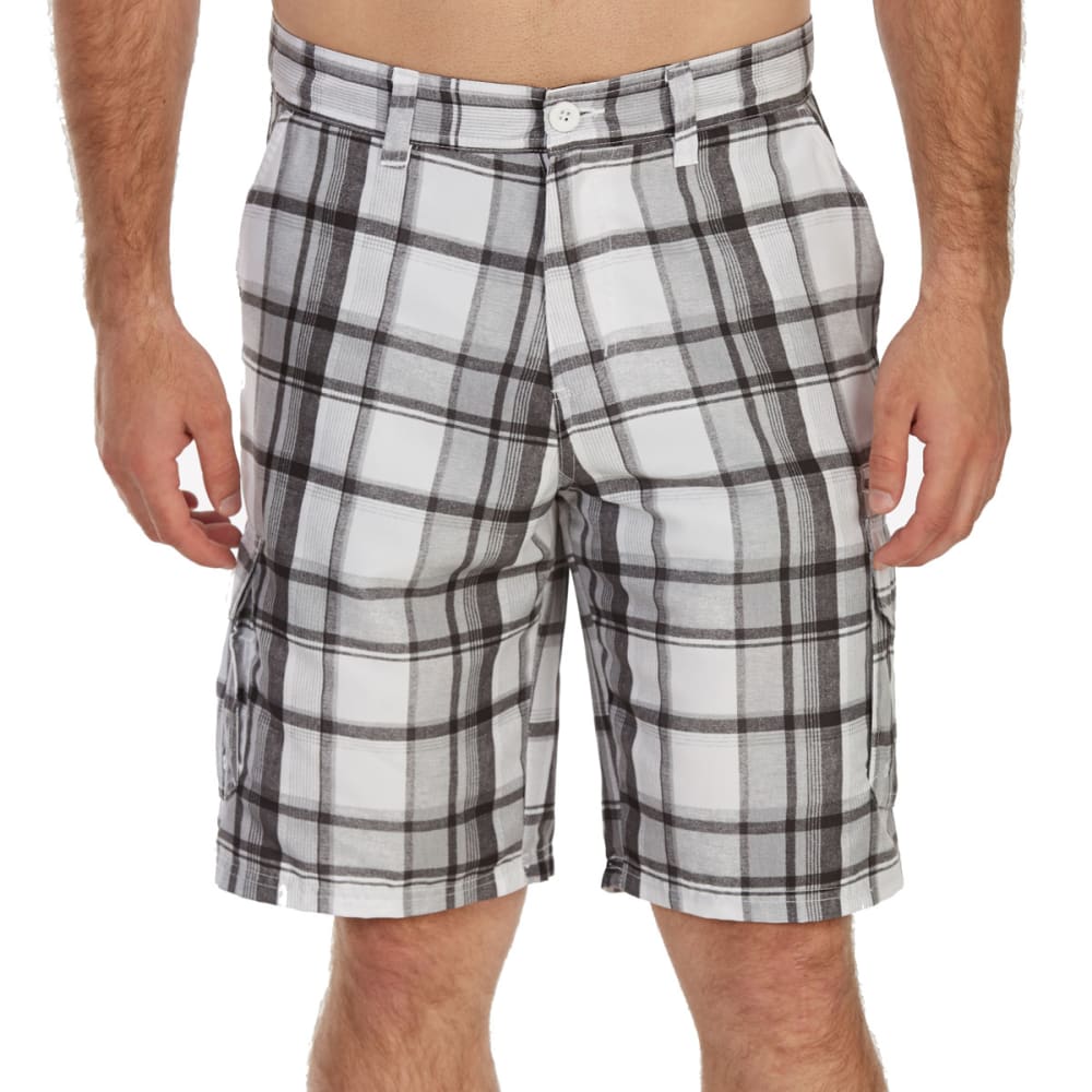 BURNSIDE Guys' Plaid Microfiber Cargo Shorts - Bob’s Stores