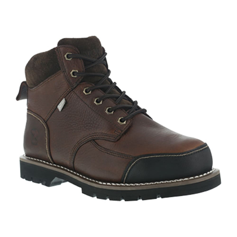 IRON AGE Men's Dozer Steel Toe 6 in. Internal Met Guard Work Boots, Brown 6