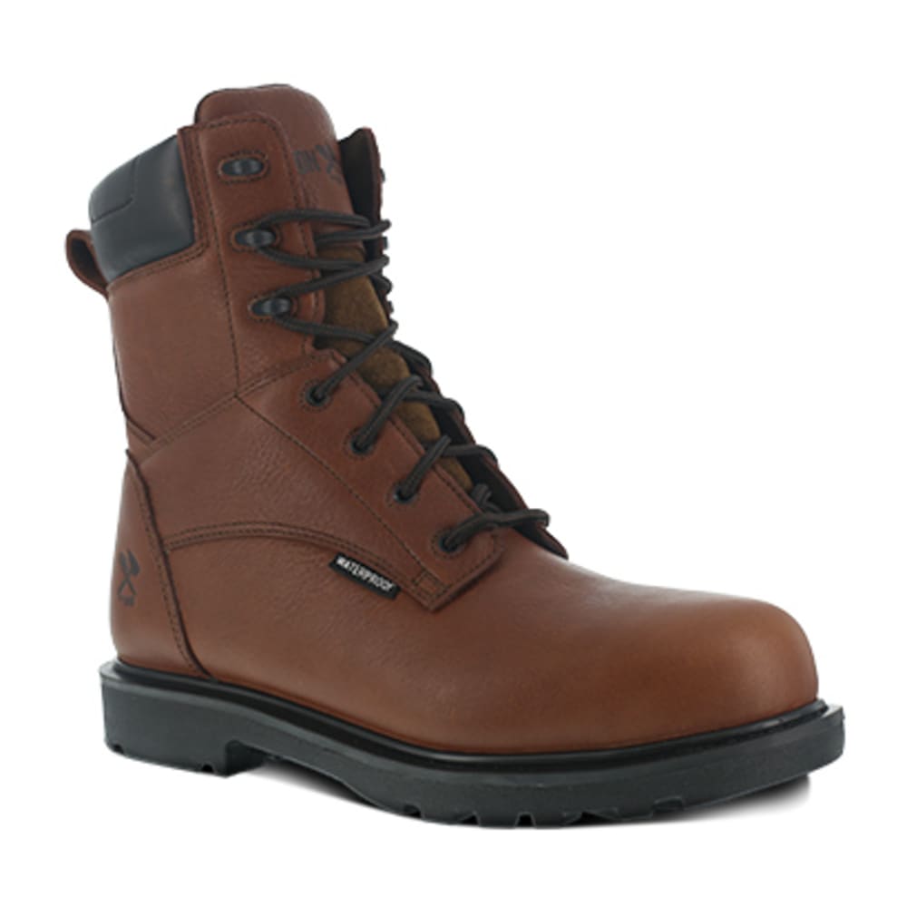 IRON AGE Men's Hauler Composite Toe 8 in. Plain Toe Waterproof Work Boots, Brown 6