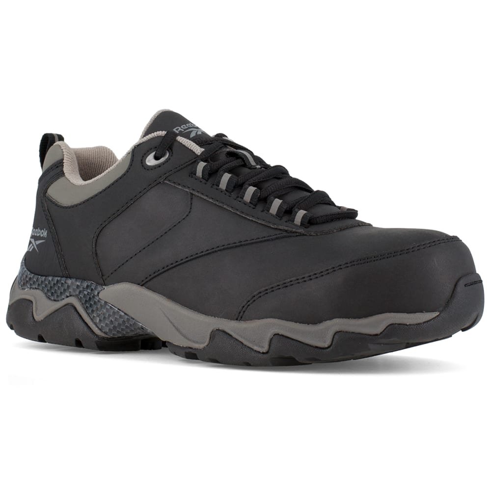 REEBOK WORK Men's Beamer Composite Toe Athletic Oxford Sneaker, Black/Grey 6