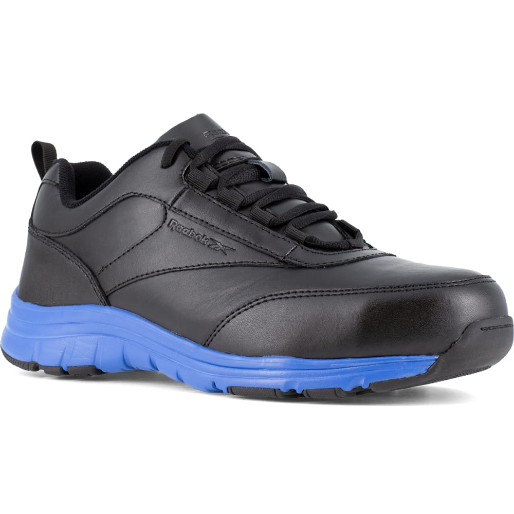 REEBOK WORK Men's Ateron Steel Toe Performance Cross Trainer Sneaker, Black/Blue 6