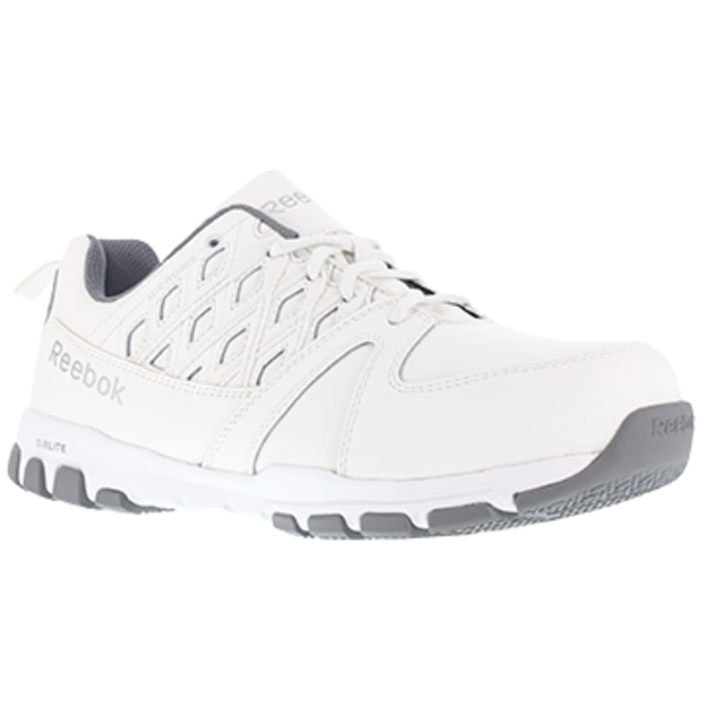 REEBOK WORK Women's Sublite Work Steel Toe Athletic Oxford Sneakers, White 6