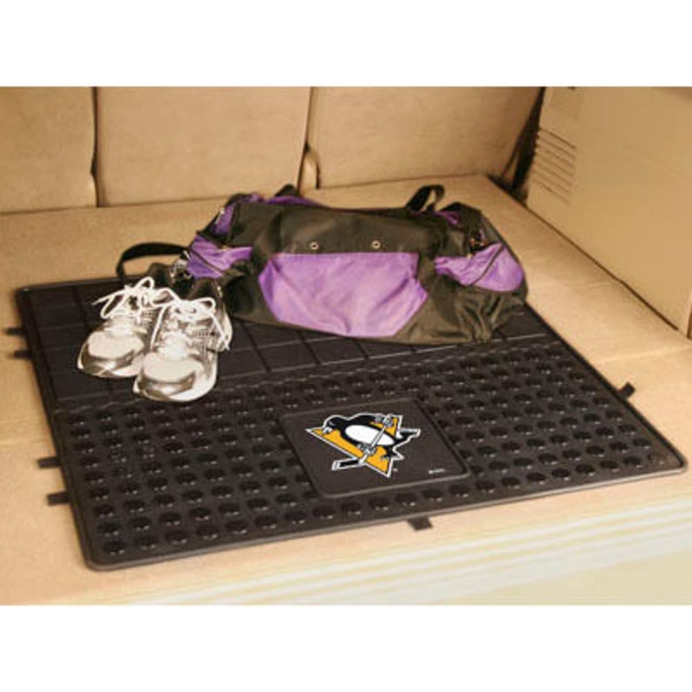FAN MATS Pittsburgh Penguins Heavy Duty Vinyl Cargo Mat, Black ONE SIZE