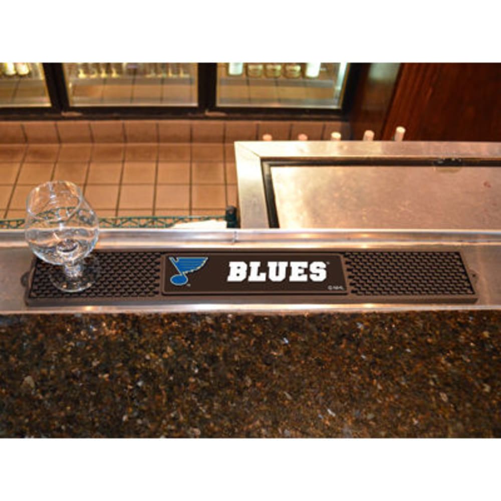 FAN MATS St. Louis Blues Drink Mat, Black ONE SIZE