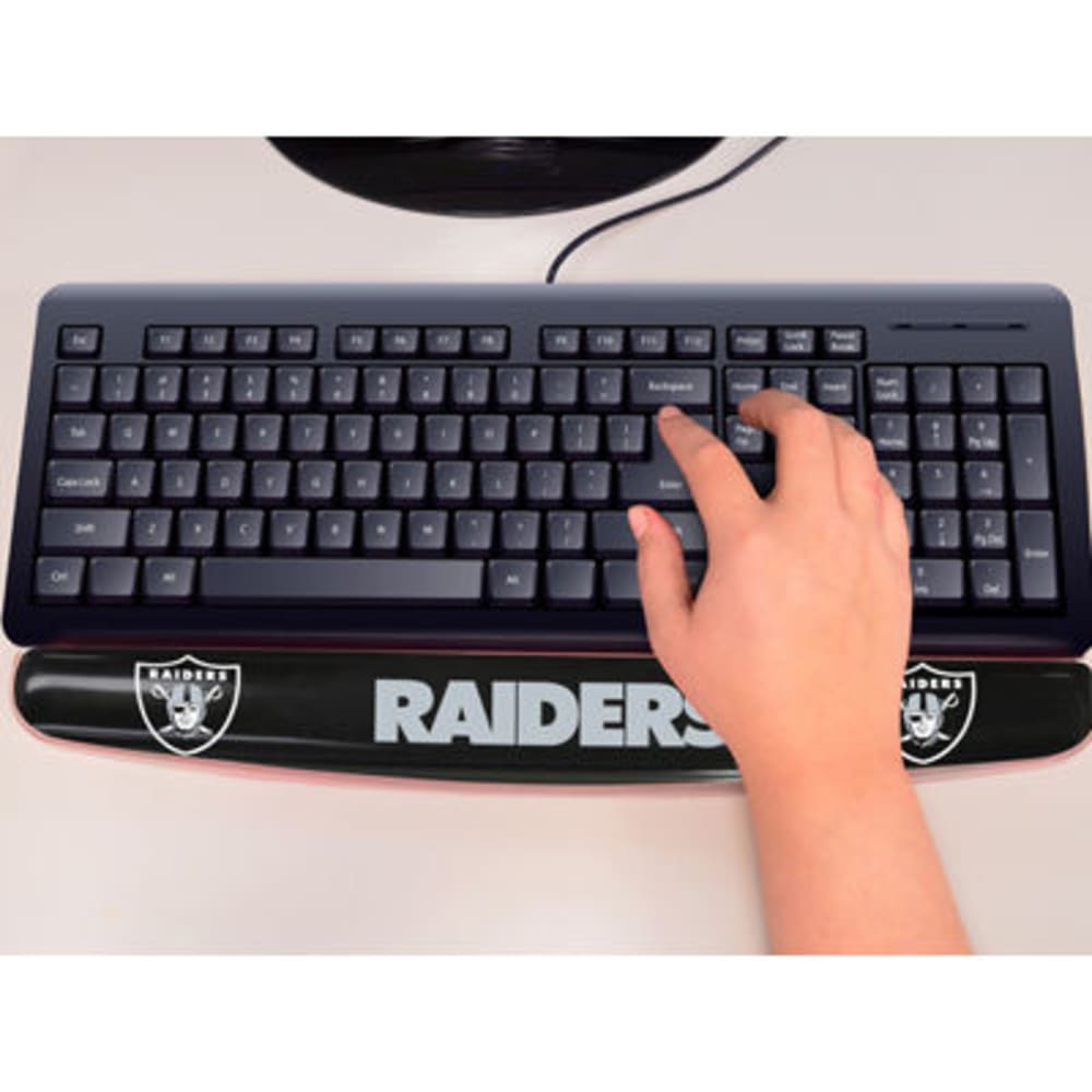 FAN MATS Oakland Raiders Gel Wrist Rest, Black ONE SIZE