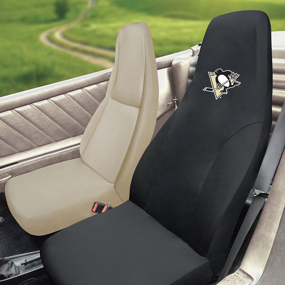 FAN MATS Pittsburgh Penguins Seat Cover, Black ONE SIZE