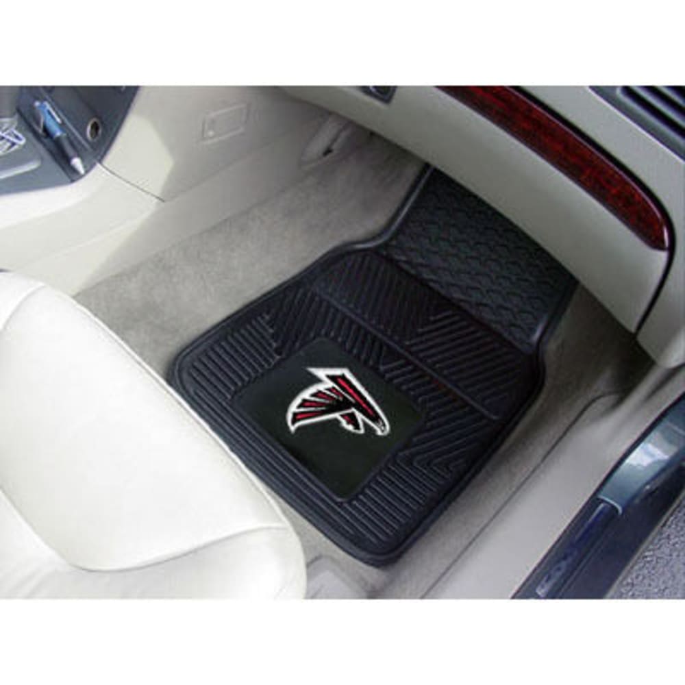 FAN MATS Atlanta Falcons 2-Piece Vinyl Car Mat Set, Black ONE SIZE