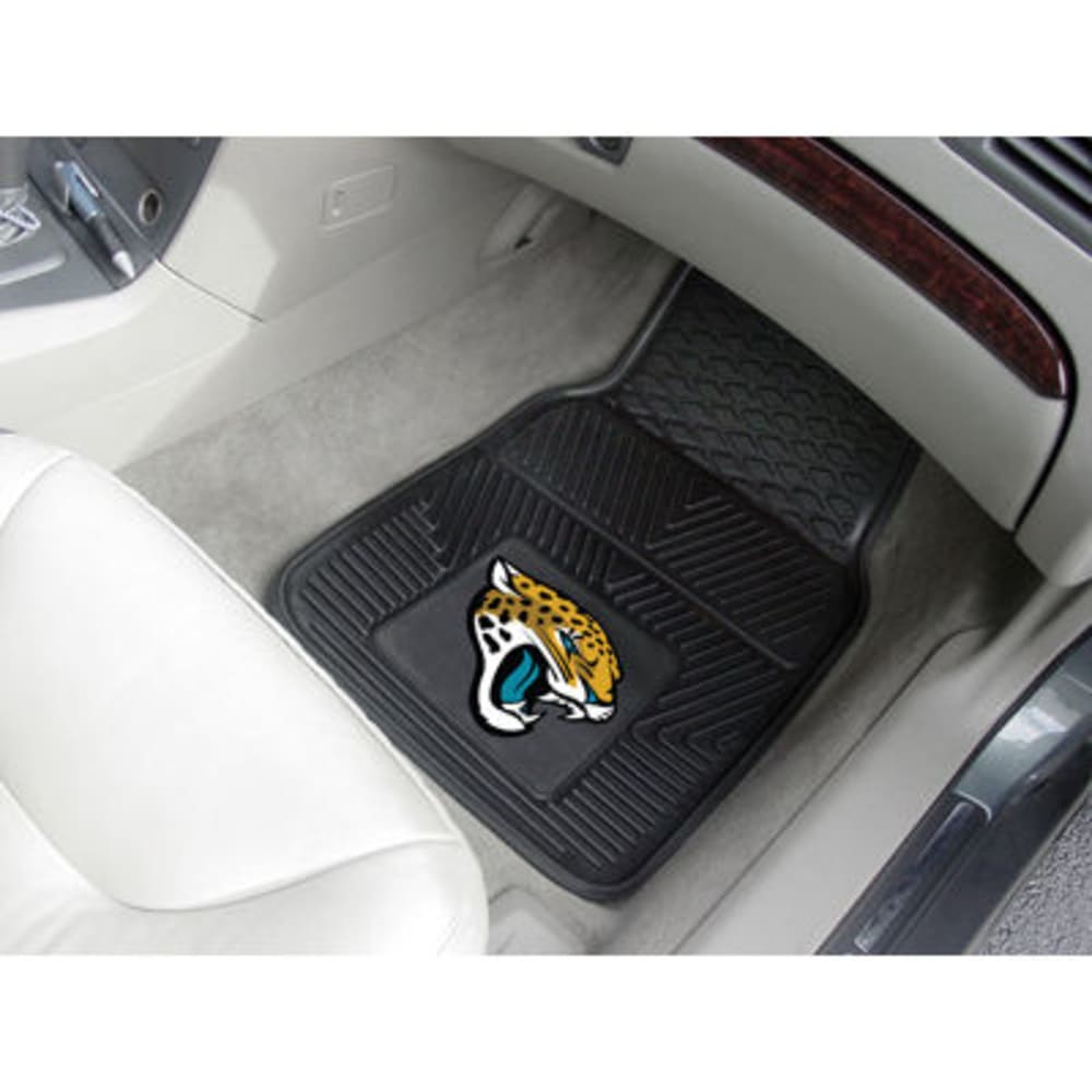 FAN MATS Jacksonville Jaguars 2-Piece Vinyl Car Mat Set, Black ONE SIZE