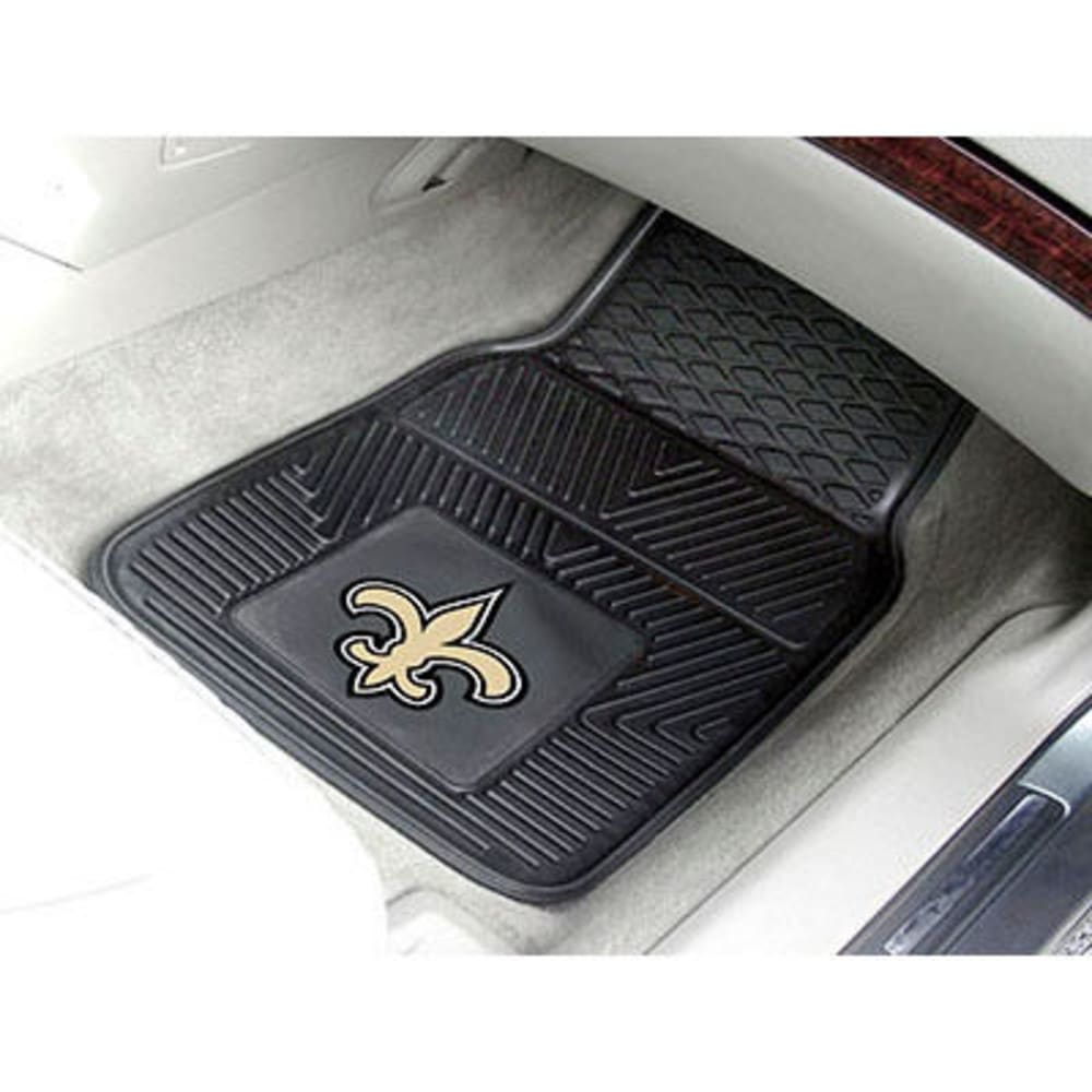 Fan Mats New Orleans Saints 2 Piece Vinyl Car Mat Set Black