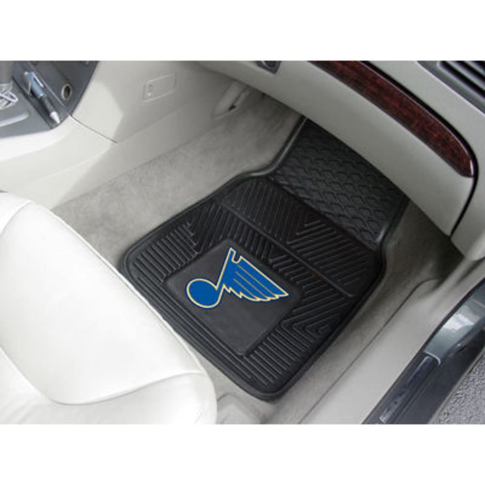 FAN MATS St. Louis Blues 2-Piece Vinyl Car Mat Set, Black ONE SIZE
