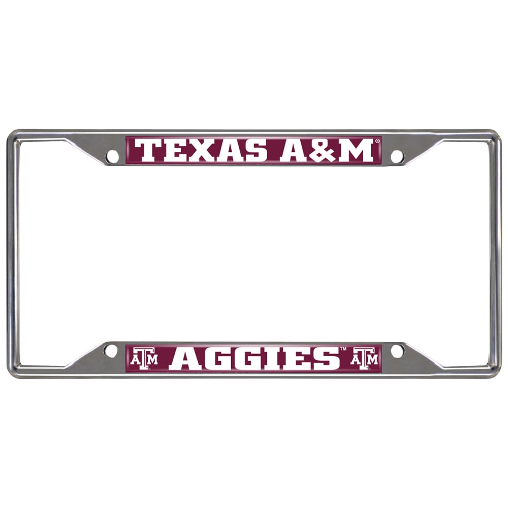 FAN MATS Texas A&M Aggies Tigers License Plate Frame ONE SIZE