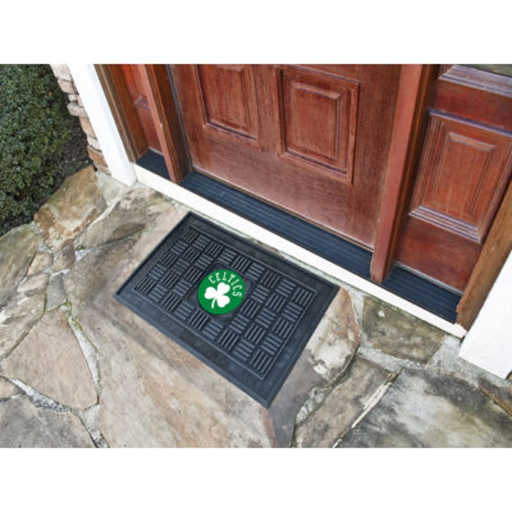 FAN MATS Boston Celtics Medallion Door Mat, Black ONE SIZE
