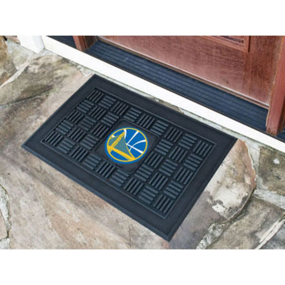 FAN MATS Golden State Warriors Medallion Door Mat, Black ONE SIZE
