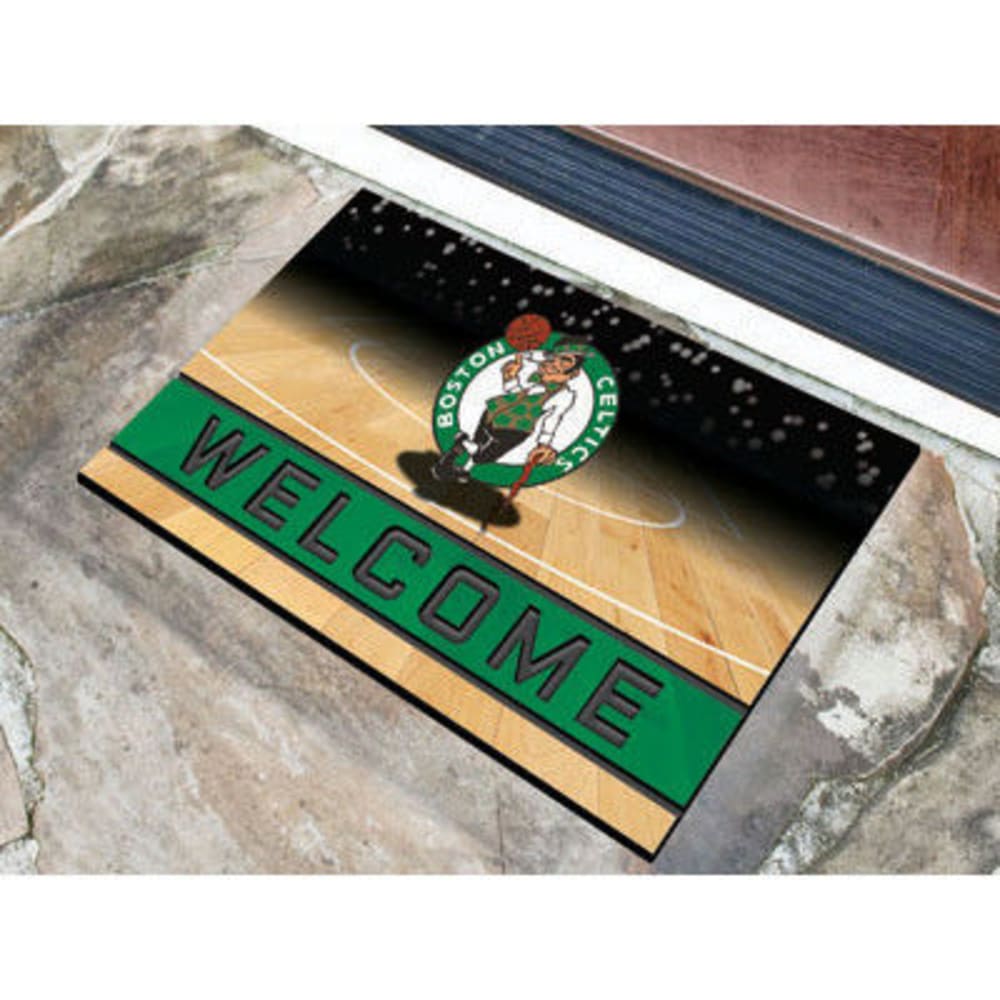 FAN MATS Boston Celtics Crumb Rubber Door Mat, Black/Green ONE SIZE