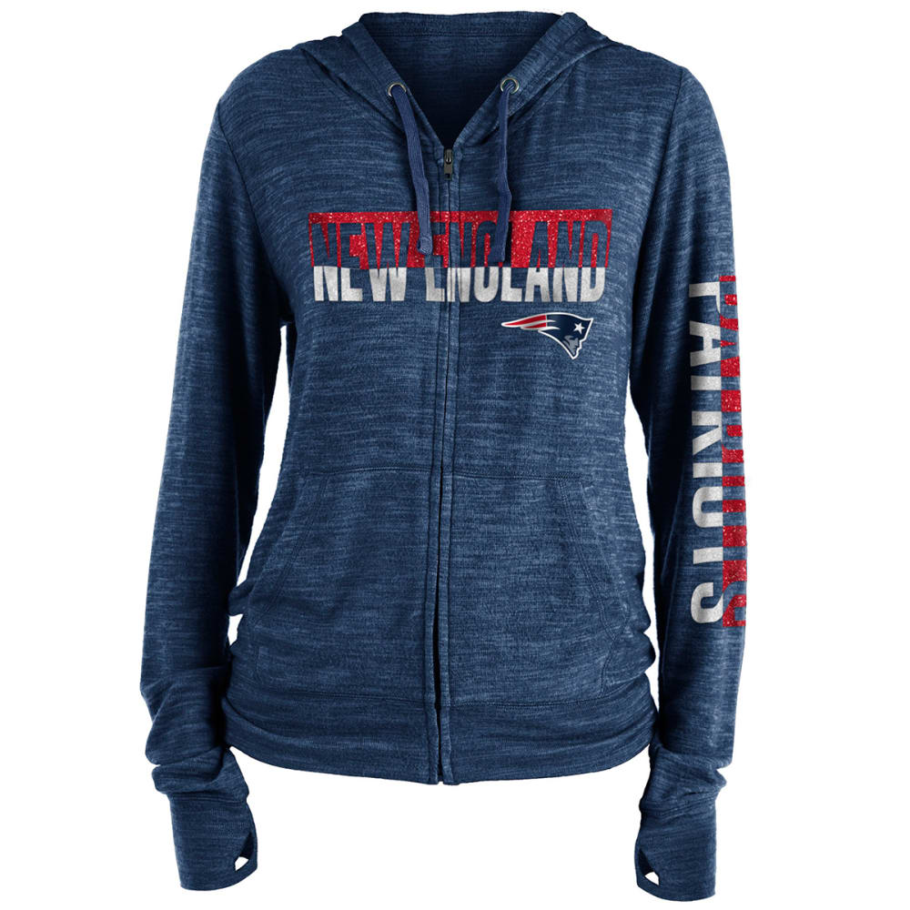 NEW ENGLAND PATRIOTS Women's Space-Dye Brushed Sweater Knit Full-Zip Hoodie  - Bob's Stores