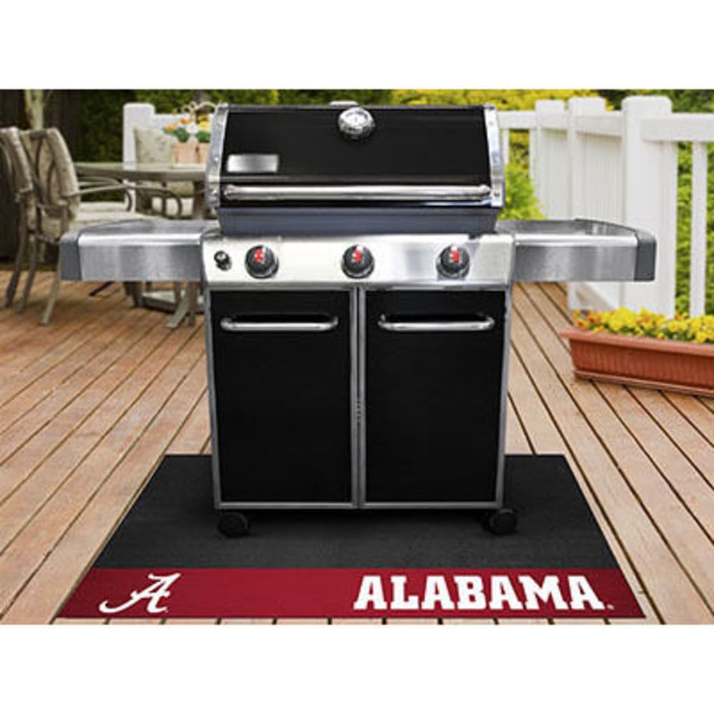 FAN MATS University of Alabama Grill Mat, Black/Crimson ONE SIZE