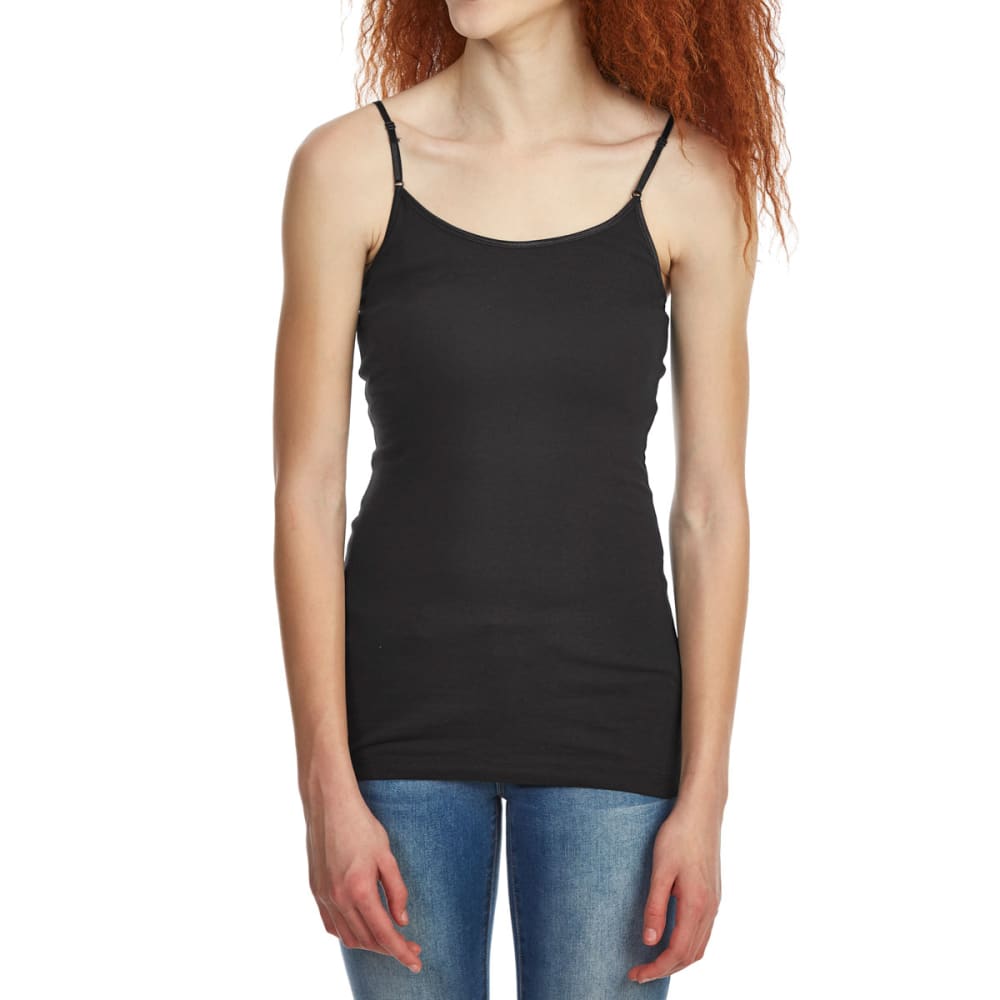 ZENANA Juniors' Long Line Cami Tank Top with Built-In Bra S