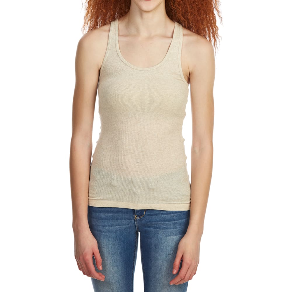 ZENANA Juniors' 2x2 Ribbed Racerback Tank Top S
