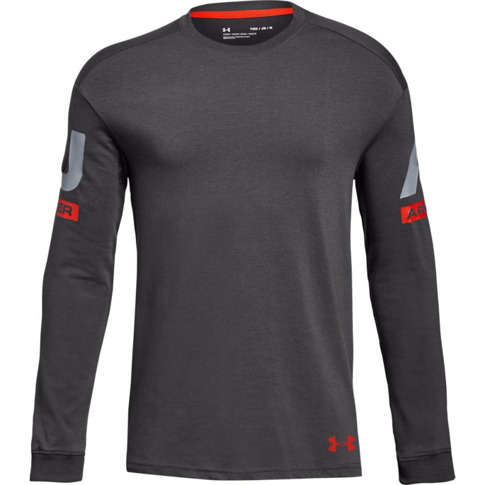 UNDER ARMOUR Big Boys' UA Sportstyle Crew Long-Sleeve Shirt S