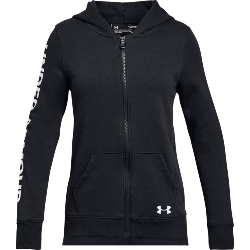 UNDER ARMOUR Big Girls' UA Rival Fleece Full-Zip Hoodie S
