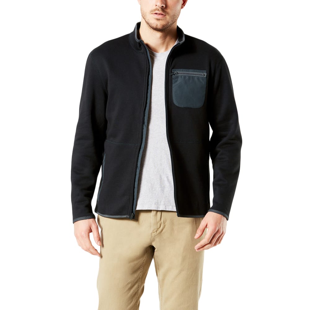 DOCKERS Men's Full-Zip Heather Fleece L