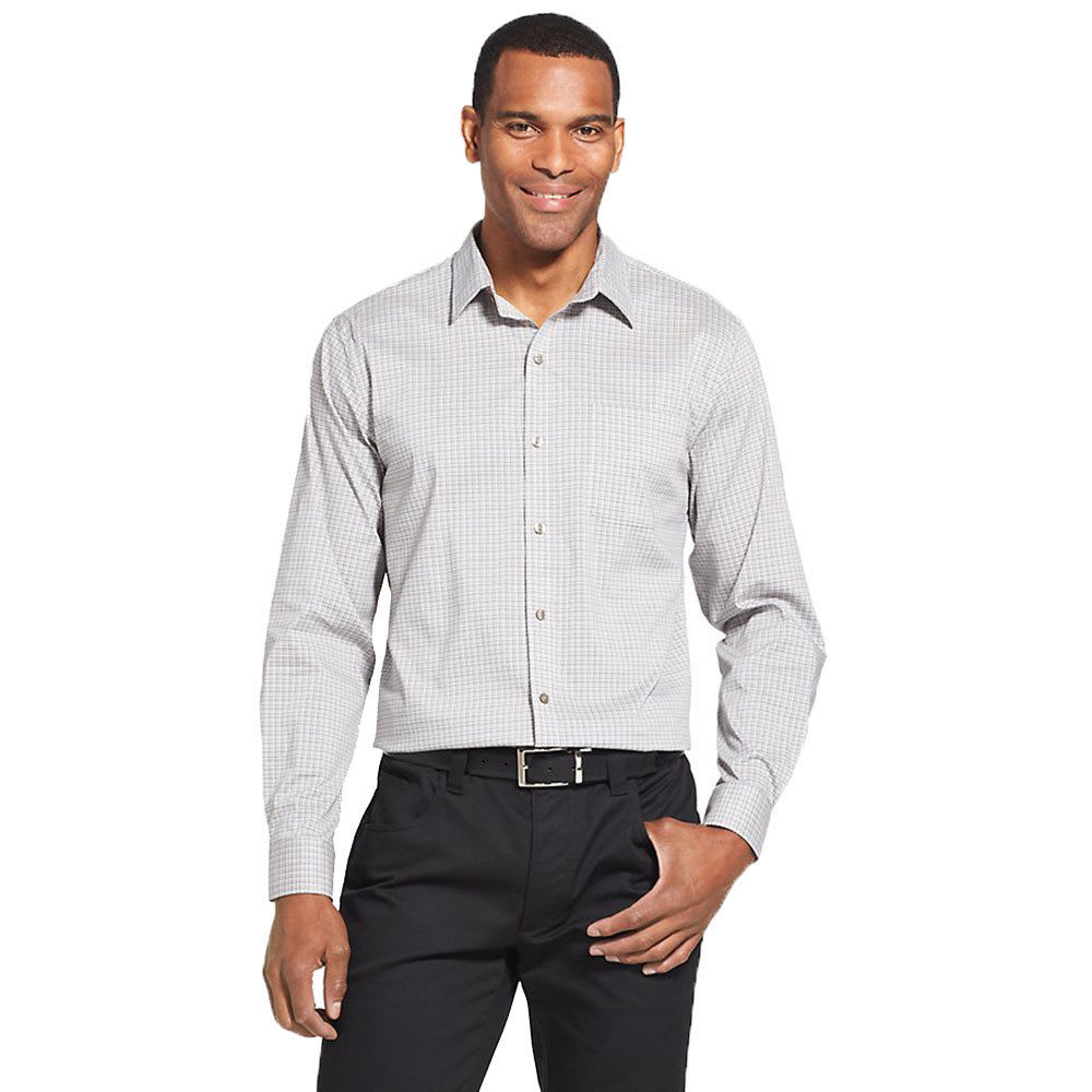 VAN HEUSEN Men's Traveler Performance Stretch No-Iron Long-Sleeve Shirt ...