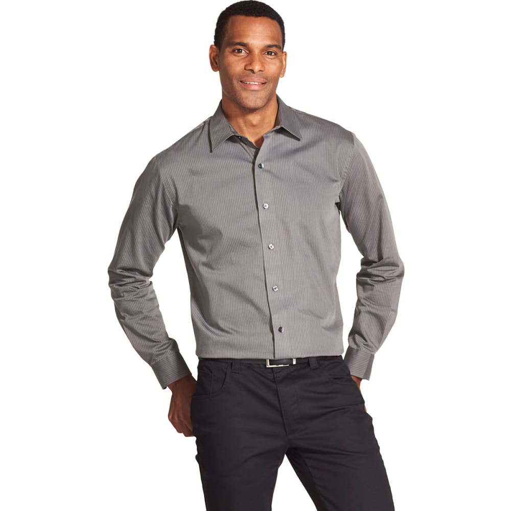 VAN HEUSEN Men's Easy Care Sateen Stripe Long-Sleeve Shirt - Bob’s Stores