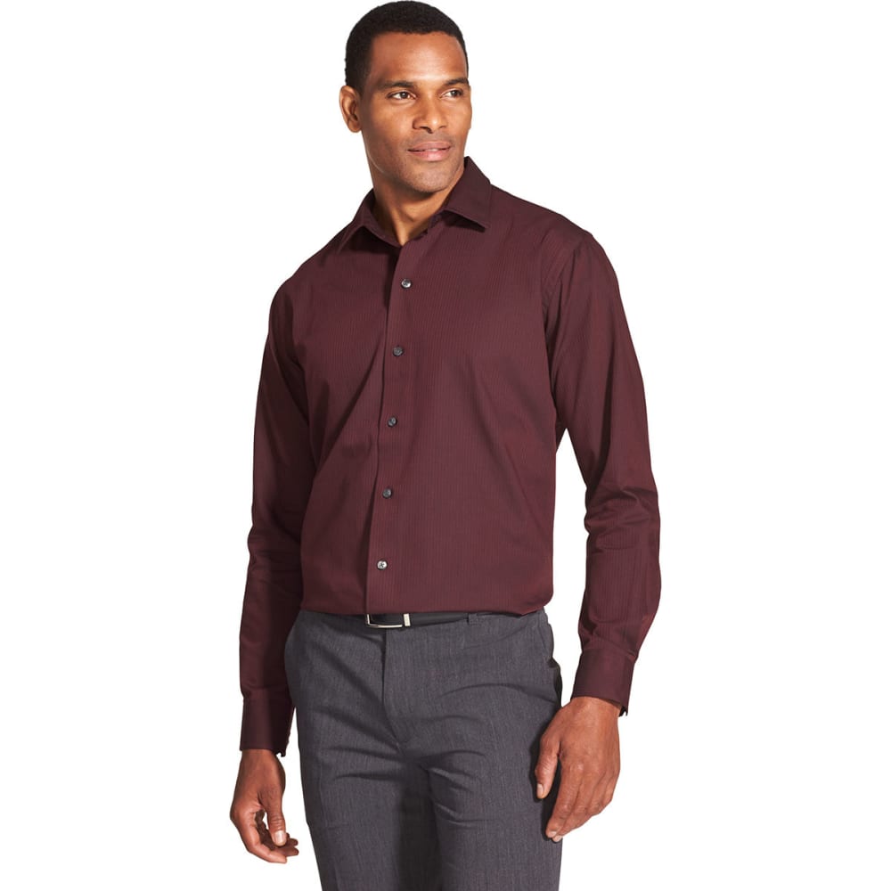 VAN HEUSEN Men's Easy Care Sateen Stripe Long-Sleeve Shirt - Bob’s Stores