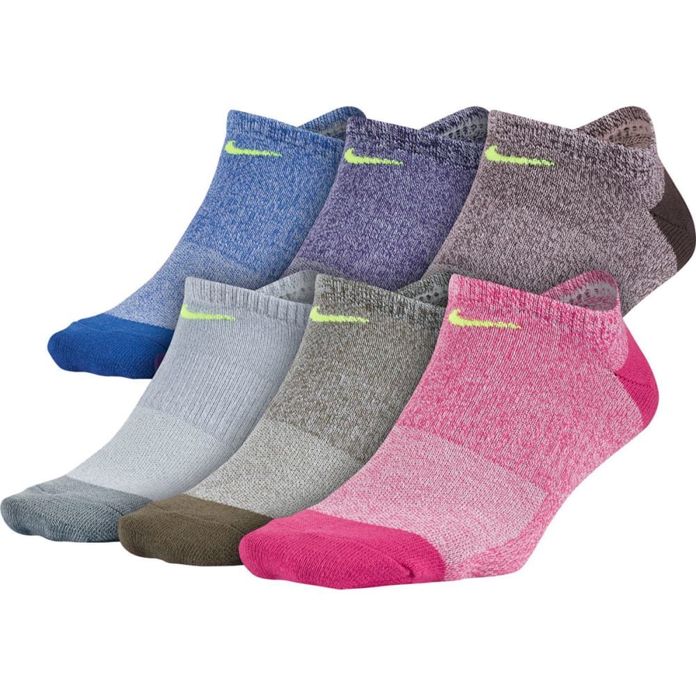 NIKE Women's Performance Lightweight No-Show Training Socks, 6-Pack M