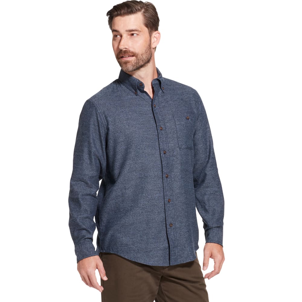 G.H. BASS & CO. Men's Jaspe Solid Long-Sleeve Flannel Shirt XL