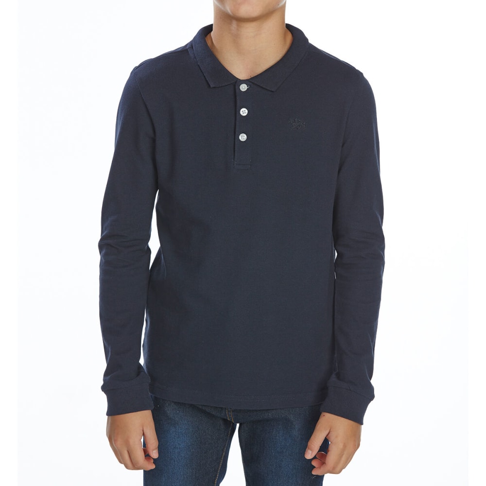 MINOTI Big Boys' Long-Sleeve Polo Shirt 10/11
