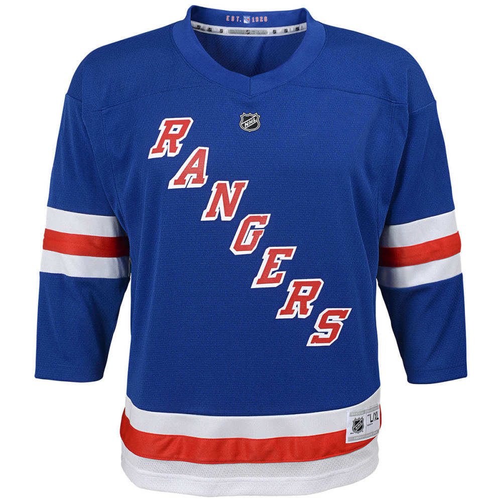 NEW YORK RANGERS Big Boys' Replica Long-Sleeve Jersey S/M