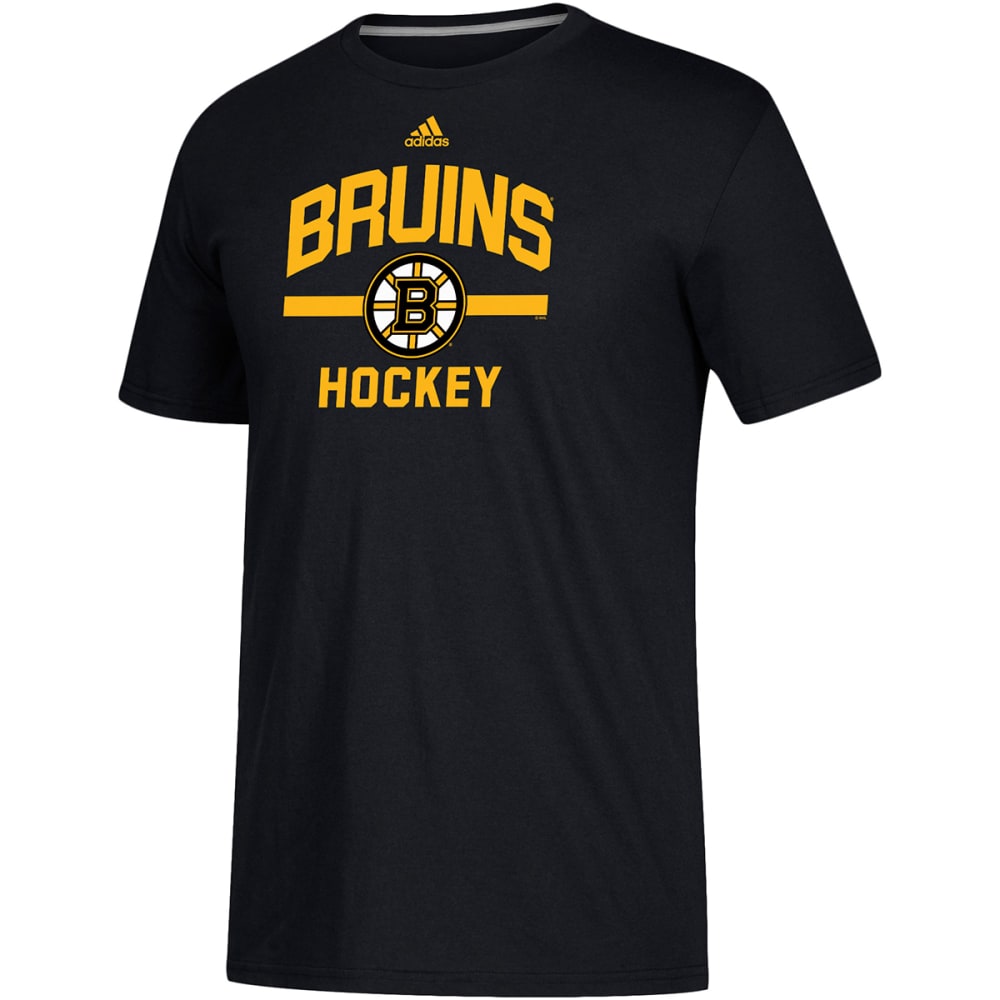 ADIDAS Men's Boston Bruins Hockey Go To Performance Short-Sleeve Tee M