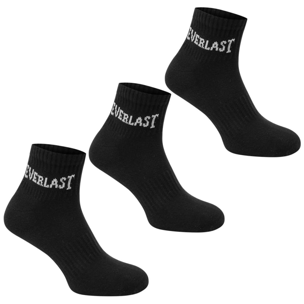 EVERLAST Big Boys' Quarter Socks, 3-Pack 2Y-7Y