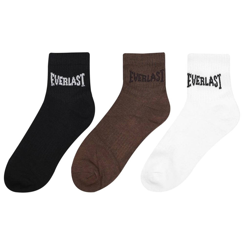 EVERLAST Men's Quarter Socks, 3-Pack 13+
