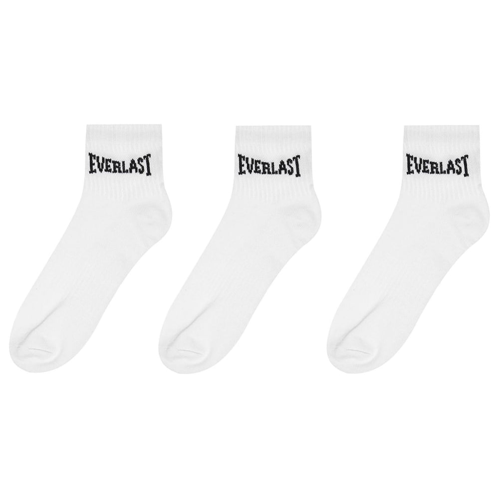 EVERLAST Men's Quarter Socks, 3-Pack 13+