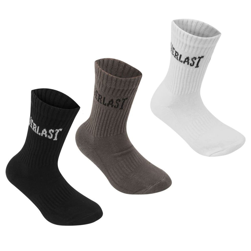 EVERLAST Women's Crew Socks, 3-Pack 6-10