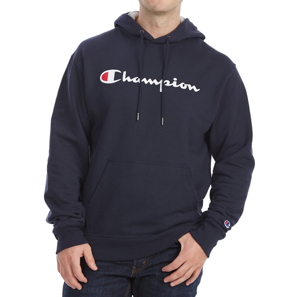 CHAMPION Men's Powerblend Script Logo Pullover Hoodie - Bob’s Stores