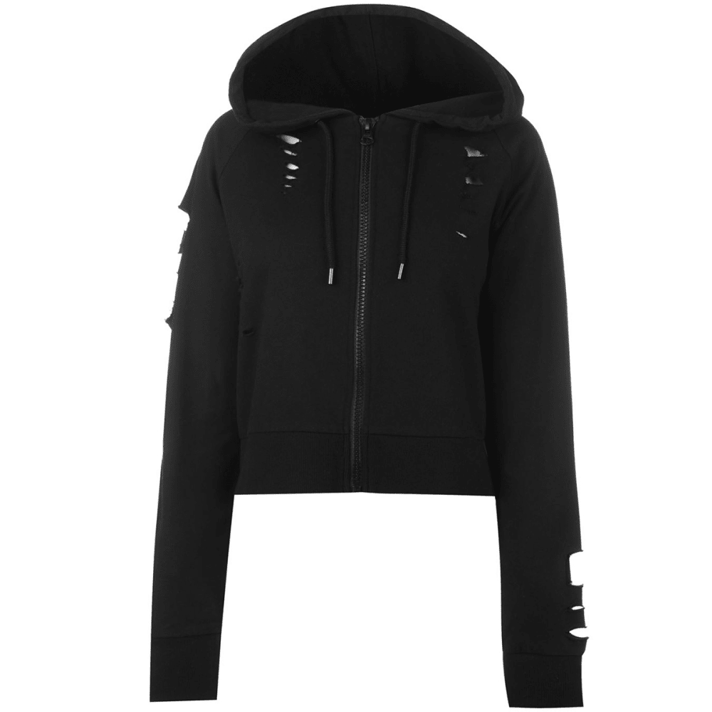 FIRETRAP Women's Distressed Full-Zip Hoodie 4