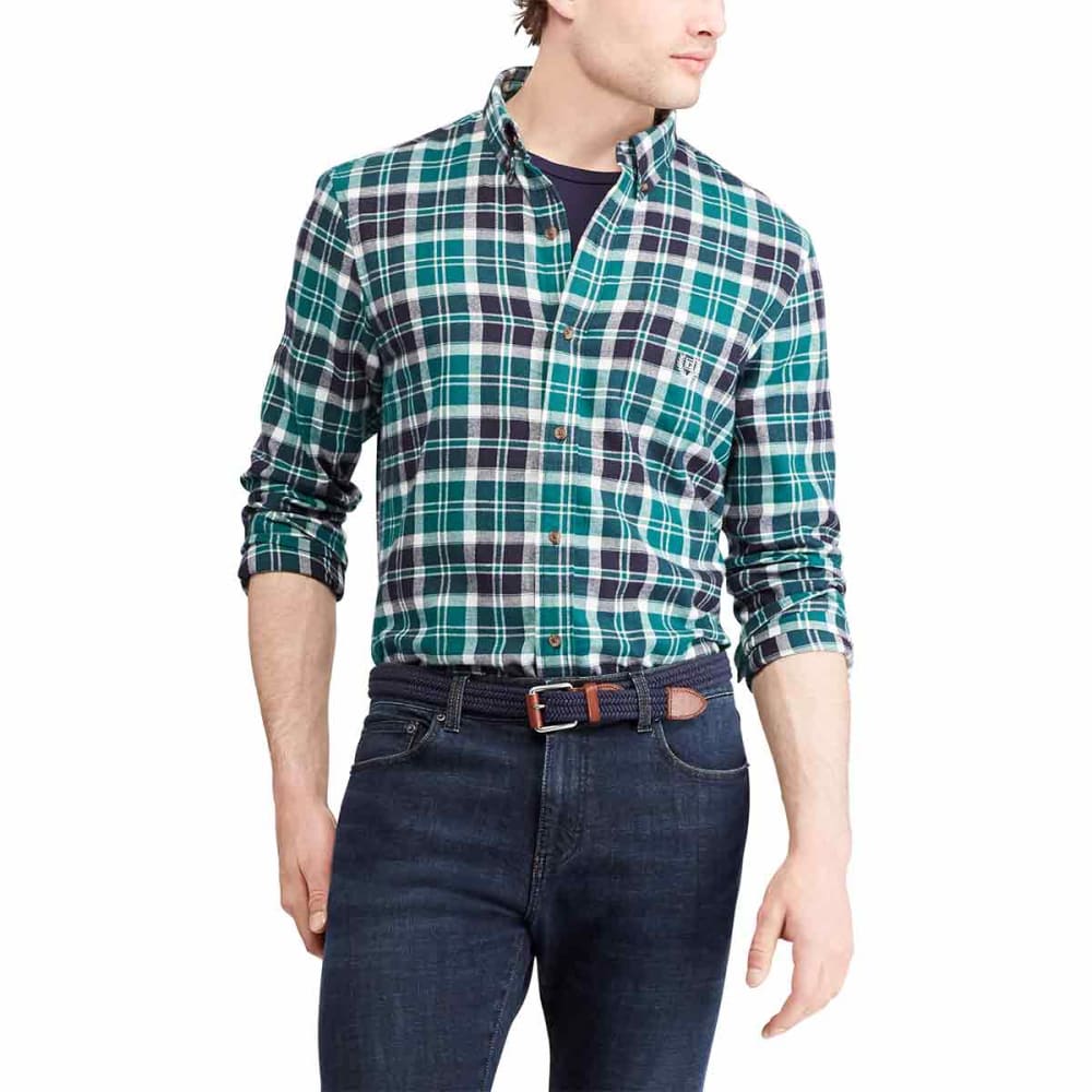 CHAPS Men's Plaid Long-Sleeve Flannel Shirt - Bob’s Stores