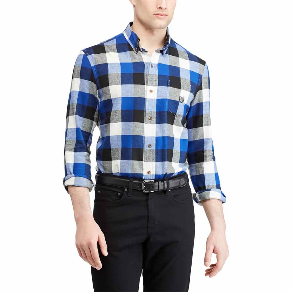 CHAPS Men's Plaid Long-Sleeve Flannel Shirt - Bob’s Stores