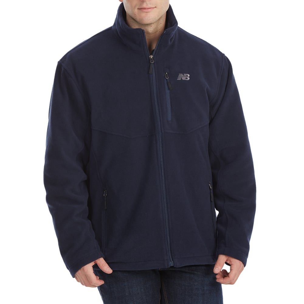 NEW BALANCE Men's Sherpa-Lined Self-Collar Polar Fleece Jacket M