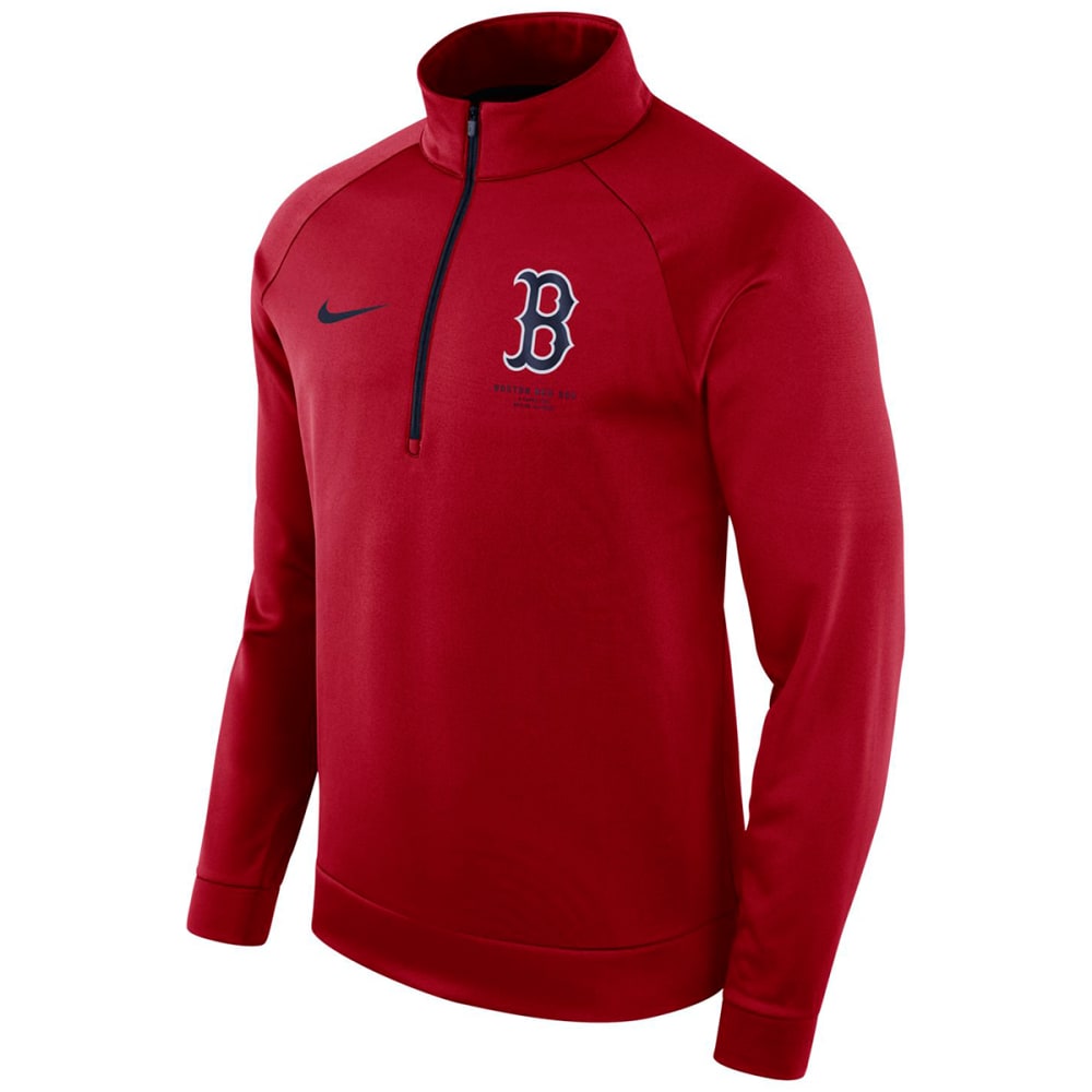 NIKE Men's Boston Red Sox Therma 1/4 Zip Pullover - Bob’s Stores