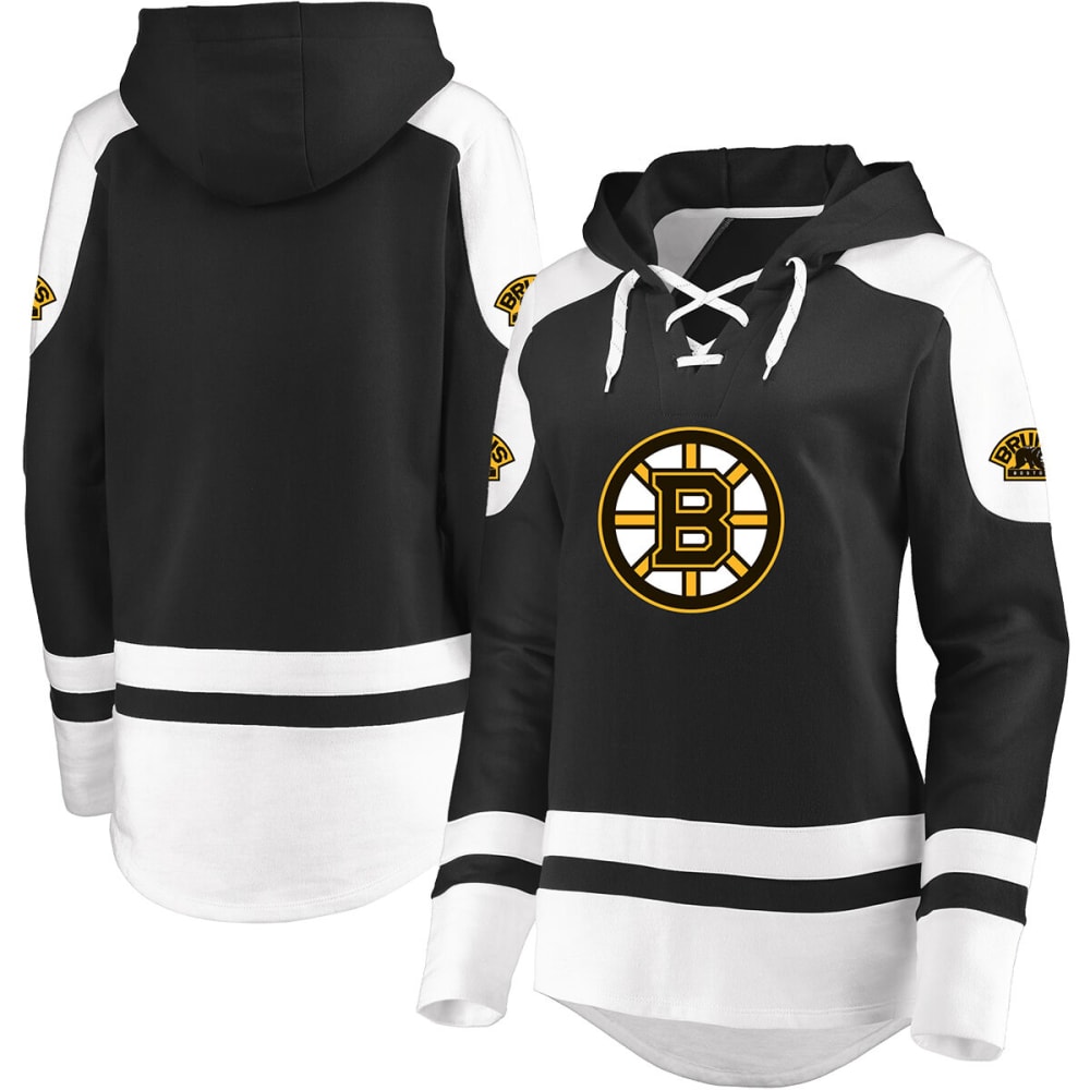 bruins lace up hoodie